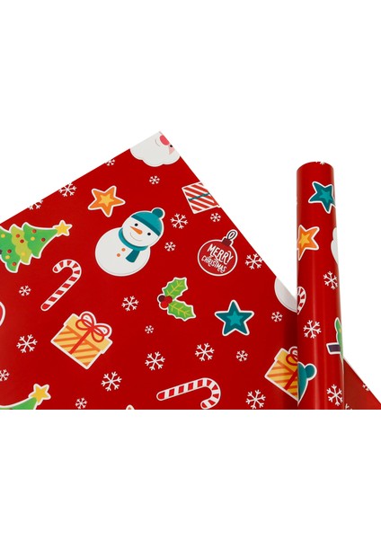70X100 Yılbaşı Temalı Hediye Paketleme Kağıdı - 2'li Paket - M14 fiyatları