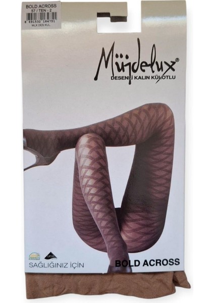 Lüx Boldacross Desenli Kalın Kadın Külotlu Çorap