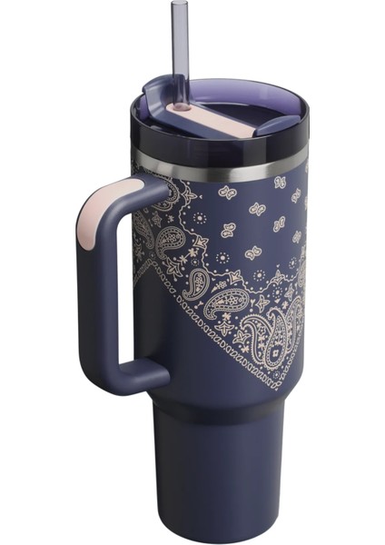 The Quencher H2.0 Flowstate™ Tumbler 40 Oz | Blue Corn Paisley Pipetli Termos 1,18 Litre fiyatları