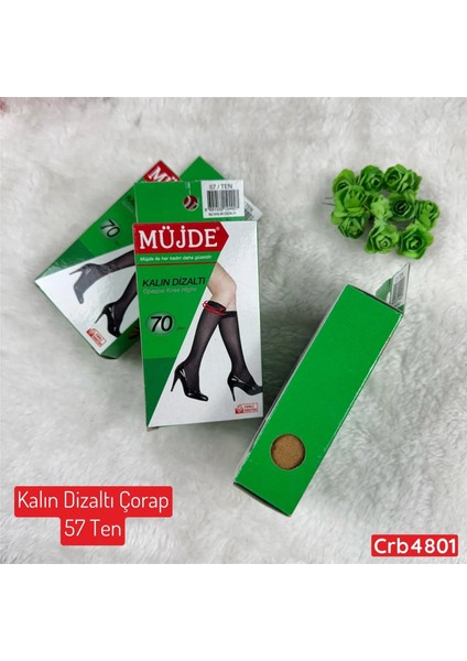 Kalın 70 Denye Dizaltı Pantolon Çorabı 3 Çift