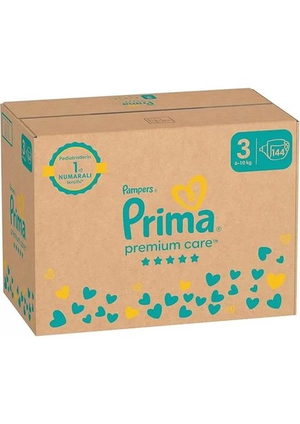 Premium Care Bebek Bezi 3 Numara 144 Adet Aylık Fırsat Paketi fiyatları