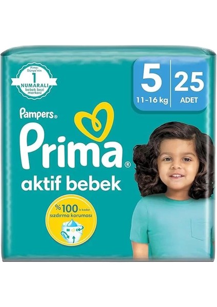 Aktif Bebek Bebek Bezi 5 Beden 25'li Fırsat Paketi