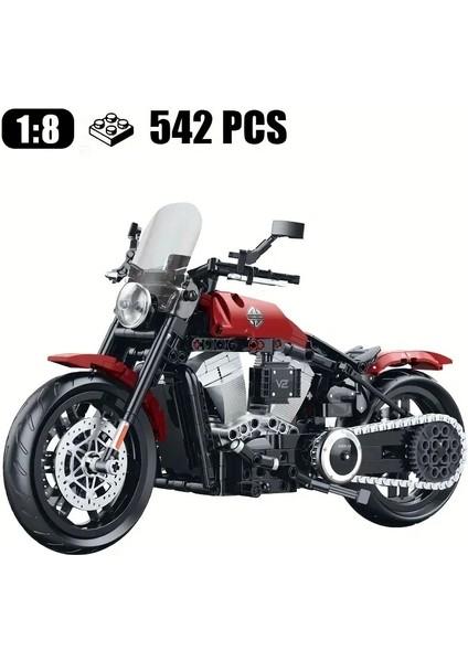Teknik Motosiklet Yapım Seti 542 Parça 1:8 Ölçekli 8+ Yaş Model Kiti Hediye Yapı Blok Oyuncak Seti fiyatları
