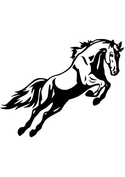 Zıplayan At - Araç, Oto, Laptop, Duvar Uyumlu Sticker 40*32 cm