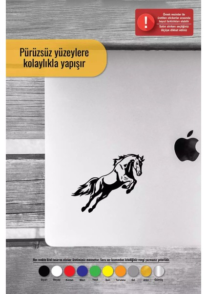 Zıplayan At - Araç, Oto, Laptop, Duvar Uyumlu Sticker 40*32 cm modelleri