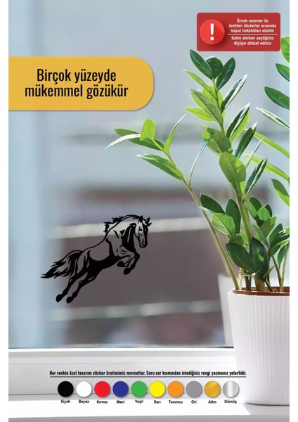 Zıplayan At - Araç, Oto, Laptop, Duvar Uyumlu Sticker 40*32 cm fırsatları