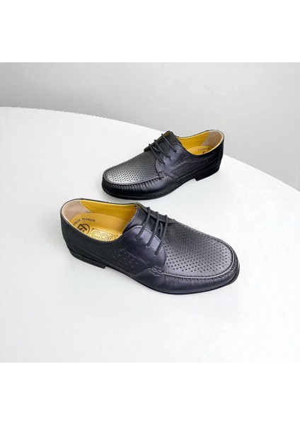 Içi Dışı %100 Hakiki Deri Delikli Yazlık Tam Ortopedik Yumuşak Taban Rahat Giyimli Erkek Ayakkabı modelleri