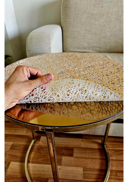 Hasır Pvc Yuvarlak Salon Sehpa Örtüsü Silinebilir Dantel Desenli Masa Örtüsü. fiyatları
