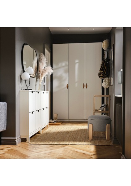 Förlunda Puf 41 x 44 cm Tonerud Gri Saklama Gözlü Kumaş Kaplı Depolamalı indirimleri