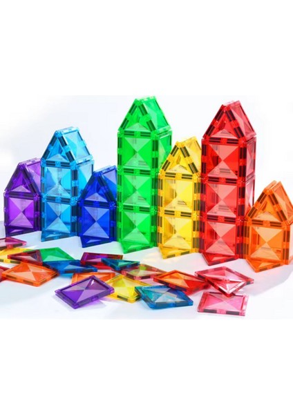 Magnescape Magnetic Tiles Mıknatıslı 3D Yapı Oyuncağı Seti - 54 Parça fiyatları