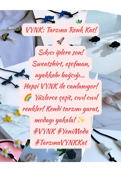 - Sweatshirt Eşofman Ayakkabı Bağcık Broşu VK07