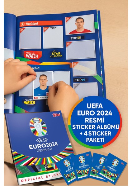 Uefa Euro 2024 Resmi Sticker Albümü 4 Sticker Paketi