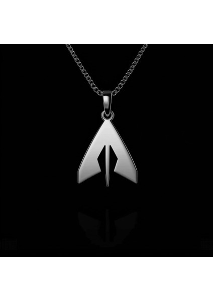 925 Ayar gümüş kolye kağıt uçak SM7764