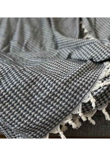 Armürlü Yatak Örtüsü / Pike / Koltuk Örtüsü – 200X230 cm – Düğüm Saçaklı – %100 Geri Dönüştürülmüş Iplik – 5 Renk Seçeneği modelleri