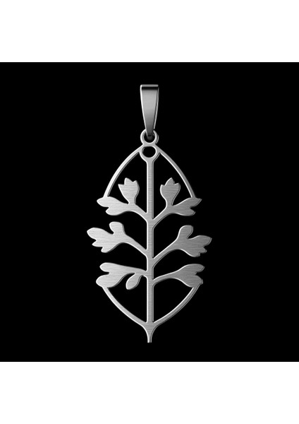 925 Ayar gümüş kolye meşe SM7652