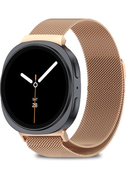 Samsung Galaxy Watch 8 40MM / 44MM / 46MM Classic Uyumlu Milanes Örgü Hasır Metal Kordon