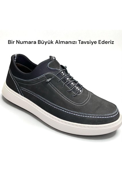 %100 Hakiki Nubuk Deri Tam Ortopedik Yumuşak Taban Rahat Giyimli Erkek Ayakkabı