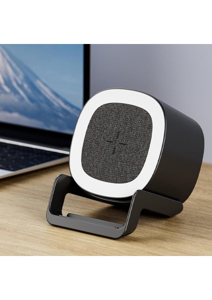 15W Kablosuz Şarj/bluetooth Hoparlör/3 Renk LED Işık/telefon Standı/dokunmatik Butonlu 4 Özellik Bir Arada modelleri