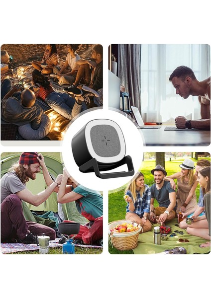 15W Kablosuz Şarj/bluetooth Hoparlör/3 Renk LED Işık/telefon Standı/dokunmatik Butonlu 4 Özellik Bir Arada indirimleri