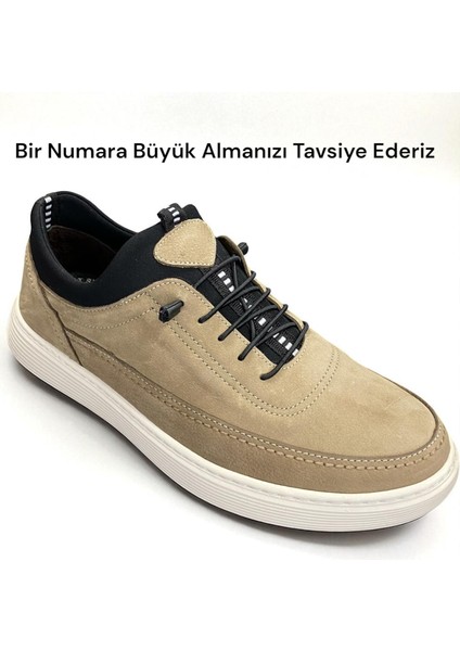 %100 Hakiki Nubuk Deri Tam Ortopedik Yumuşak Taban Rahat Giyimli Erkek Ayakkabı