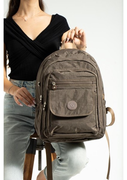 Unisex Okul Çantası Su Itici Hafif Klinkır Kumaş Günlük Sırt Çantası 40*30 cm Çok Cepli