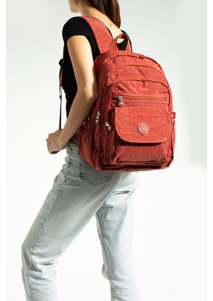 Unisex Okul Çantası Su Itici Hafif Klinkır Kumaş Günlük Sırt Çantası 40*30 cm Çok Cepli