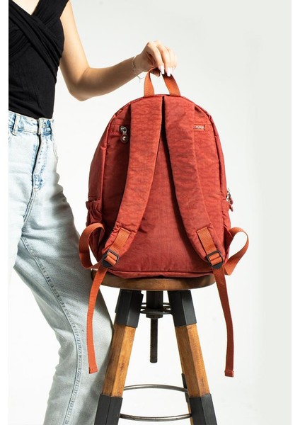 Unisex Okul Çantası Su Itici Hafif Klinkır Kumaş Günlük Sırt Çantası 40*30 cm Çok Cepli fırsatları