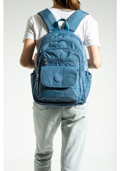 Unisex Okul Çantası Su Itici Hafif Klinkır Kumaş Günlük Sırt Çantası 40*30 cm Çok Cepli fiyatları