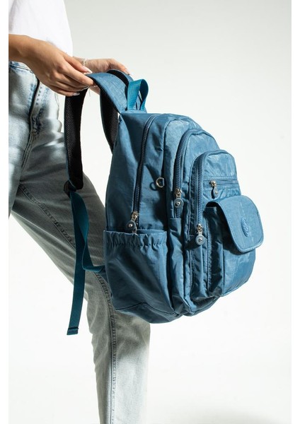 Unisex Okul Çantası Su Itici Hafif Klinkır Kumaş Günlük Sırt Çantası 40*30 cm Çok Cepli modelleri