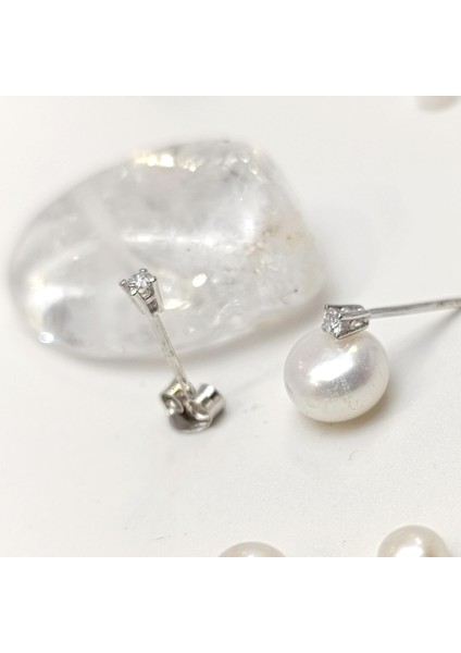 Pırlanta Tek Taş Küpe 14 Ayar Altın Hd Videolu