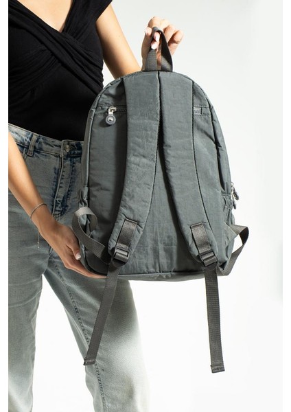 Unisex Okul Çantası Su Itici Hafif Klinkır Kumaş Günlük Sırt Çantası 40*30 cm Çok Cepli fırsatları