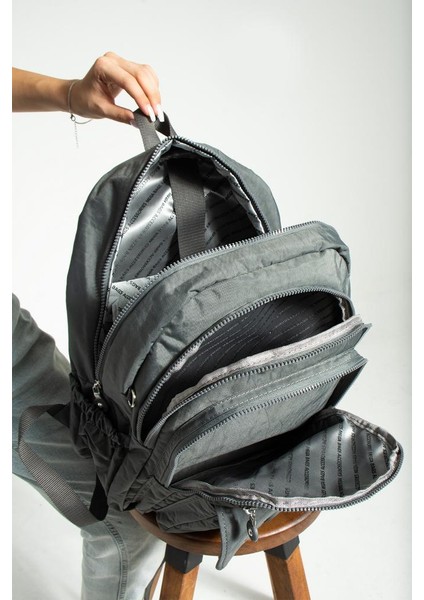 Unisex Okul Çantası Su Itici Hafif Klinkır Kumaş Günlük Sırt Çantası 40*30 cm Çok Cepli indirimleri