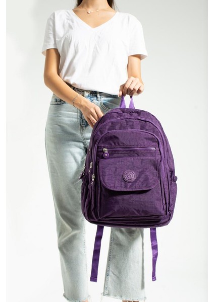 Unisex Okul Çantası Su Itici Hafif Klinkır Kumaş Günlük Sırt Çantası 40*30 cm Çok Cepli fiyatları