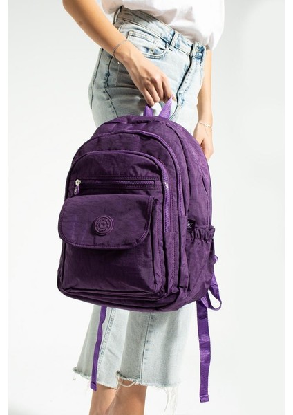 Unisex Okul Çantası Su Itici Hafif Klinkır Kumaş Günlük Sırt Çantası 40*30 cm Çok Cepli modelleri