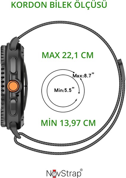Samsung Galaxy Watch 8 40MM 44MM Classic 46MM ile Uyumlu Kordon Mıknatıslı Metal Hasır fırsatları