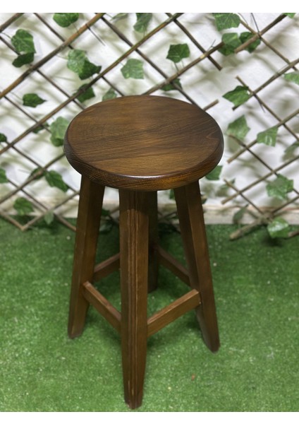 Ceviz Renk Bar Tabure-Gürgen Tabure -Masif Tabure (60 cm ) fiyatları