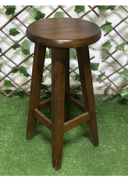Ceviz Renk Bar Tabure-Gürgen Tabure -Masif Tabure (60 cm ) modelleri
