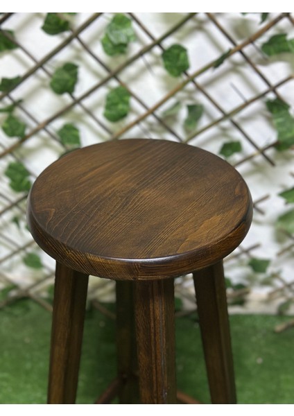 Ceviz Renk Bar Tabure-Ahşap Tabure-Masif Tabure(80 cm ) modelleri