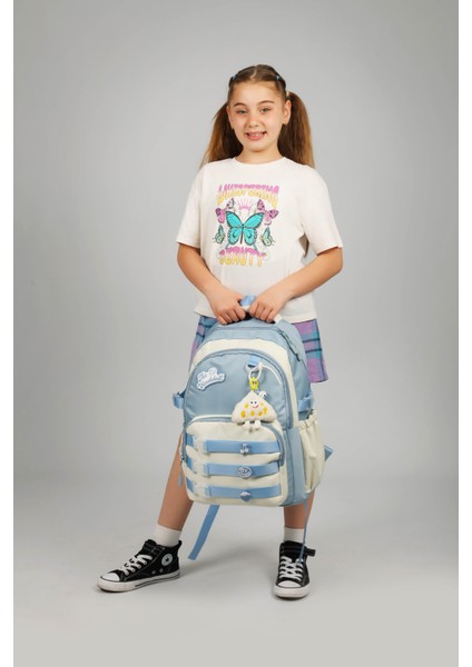 Waddell Lisanslı Mavi Kolonlu Günlük Sırt Çantası,peluş Oyuncak Hediyeli Okul Sırt Çantası fiyatları