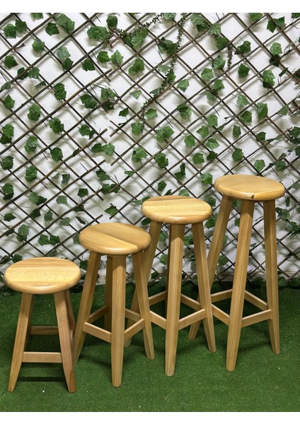 Naturel Ahşap Bar Taburesi -Gürgen Tabure-Masif Tabure (70 cm ) fırsatları