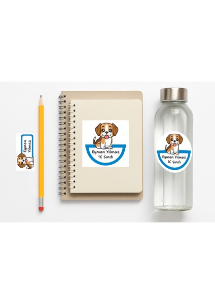 118 Adet Kişiye Özel Okul Etiketi | Kalem Defter Kitap Için Isim Yazılabilir Sticker Seti Model:5 fiyatları