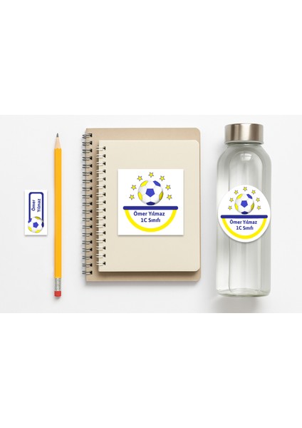 118 Adet Kişiye Özel Okul Etiketi | Kalem Defter Kitap Için Isim Yazılabilir Sticker Seti Model:9 fiyatları