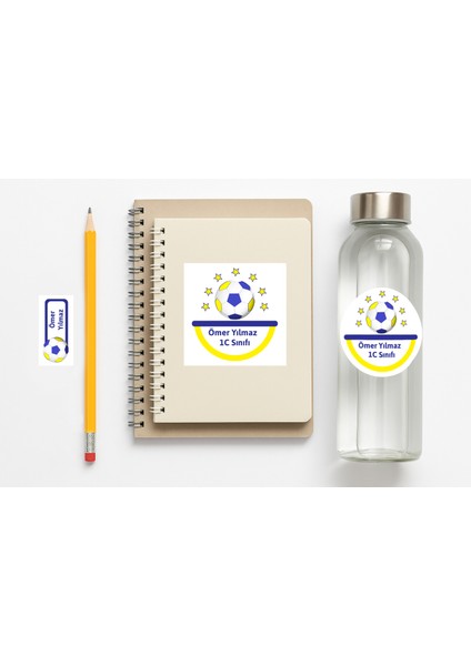 118 Adet Kişiye Özel Okul Etiketi | Kalem Defter Kitap Için Isim Yazılabilir Sticker Seti Model:9 modelleri