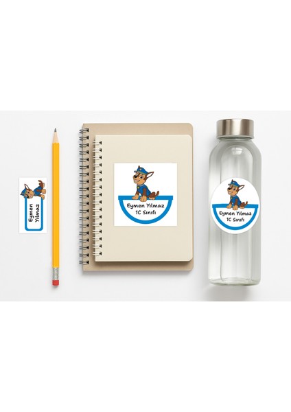 118 Adet Kişiye Özel Okul Etiketi | Kalem Defter Kitap Için Isim Yazılabilir Sticker Seti Model:6 fiyatları