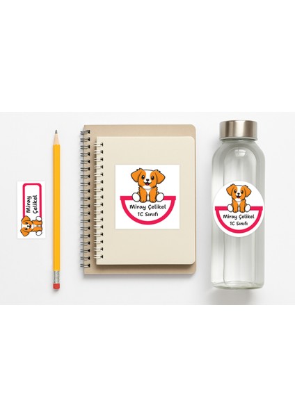 118 Adet Kişiye Özel Okul Etiketi | Kalem Defter Kitap Için Isim Yazılabilir Sticker Seti Model:1 fiyatları