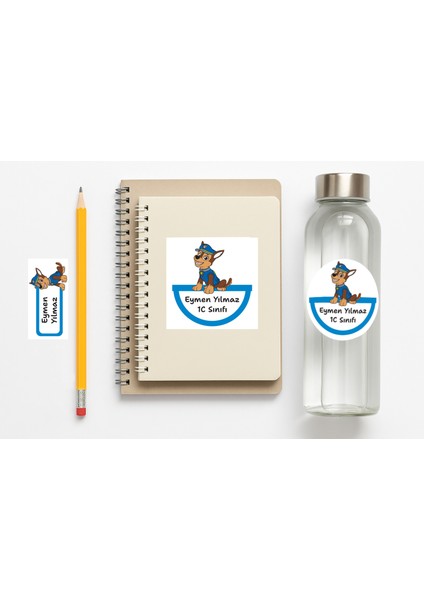 118 Adet Kişiye Özel Okul Etiketi | Kalem Defter Kitap Için Isim Yazılabilir Sticker Seti Model:6 modelleri