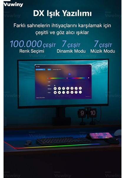 Bilgisayar Monitör Görüntüye Duyarlı Sync Neon Ambilight LED Aydınlatma (32" Inç) fırsatları