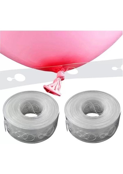Toys - 2 Adet Plastik Balon Zinciri Aparatı, Balon Şeridi, Balon Kemeri 5 Metre fiyatları