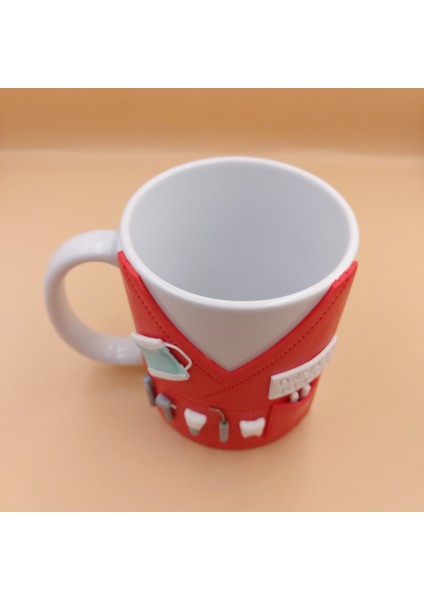 Diş Hekimi Hediyesi Kişiye Özel El Yapımı 3D Kupa Bardak