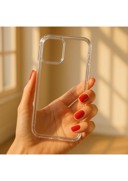 iPhone 12-12 Pro Şeffaf Mika Sararmaz Sert Kılıf